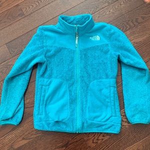 North face fleece girls teal medium 10/12